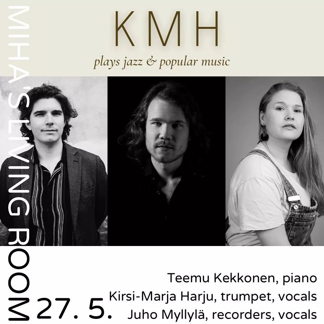 This Friday at 20:00 #KMH live in #Amsterdam & stream with @kigerson & @teemukekkonenmusic - head to @mihas.living.room for more details and to reserve a seat, or tune in to the live stream (both free) via FB. 🙂 Really looking forward!

Thanks to @taikegram for supporting this new project. 🙏

#taiketukee #recorder #blockflute #blokfluit #recorderplayer #trumpet #voice #piano #jazz #jazzrecorder #originalmusic #improvisation #trio #newproject #newsounds #newinspiration #netherlands #finland #concert #comingup #livestream #livingroomconcert #musician #musicians #mihaslivingroom #kirsimarjaharju #kirsiharju #teemukekkonen